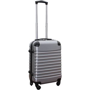 Royalty Rolls handbagage koffer met wielen 39 liter - lichtgewicht - cijferslot - zilver