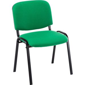 Bezoekersstoel Suri - Stoel groen - Met rugleuning - Vergaderstoel - Zithoogte 45cm