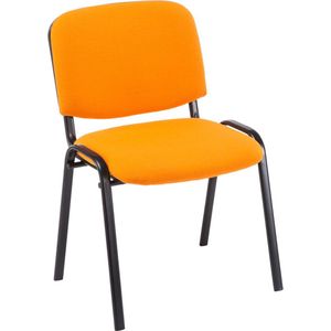 Bezoekersstoel Suri - Stoel oranje - Met rugleuning - Vergaderstoel - Zithoogte 45cm