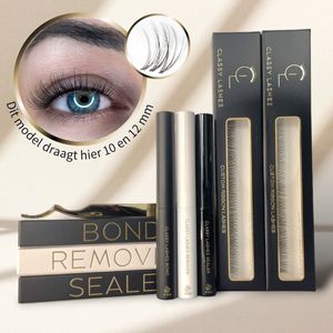 Classy Fast Lashes | Starterskit | Basic Volume | Aaliyah 10 mm + 12 mm + Bond, Sealer, Remover en Tweezer | DIY Wimperextensions