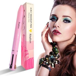 Ritalion 4 in 1 Make up Pen: Oogpotlood, Lipliner, Highlighter & Wenkbrauwpotlood – Praktisch & Veelzijdig