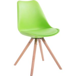 Bezoekersstoel Zita - Groene stoel - Set van 1 - Met rugleuning - Vergaderstoel - Zithoogte 45cm