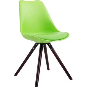 Bezoekersstoel Boni - Groene stoel - Set van 1 - Met rugleuning - Vergaderstoel - Zithoogte 45cm
