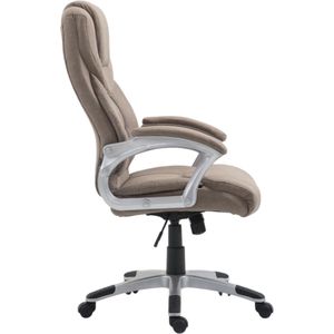 Luxe Bureaustoel Gianpaolo XL - stof- Lichtbruin - Op wielen - Ergonomische bureaustoel - Voor volwassenen - In hoogte verstelbaar