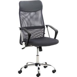 Premium Bureaustoel Velia XL - netstof bekleding - Grijs - Op wielen - Ergonomische bureaustoel - Voor volwassenen - In hoogte verstelbaar