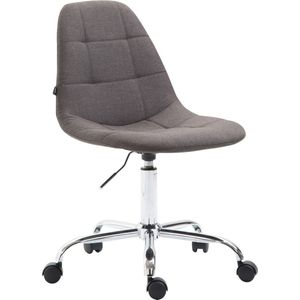 Luxe Werkkruk Tacito - Donkergrijs - Voor volwassenen - Op wielen - Stof - Ergonomische bureaustoel - In hoogte verstelbaar 44-54cm