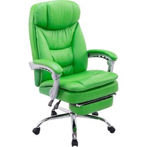 Bureaustoel Attilio XL - Kunstleer - Groen - Op wielen - Ergonomische bureaustoel - Voor volwassenen - In hoogte verstelbaar