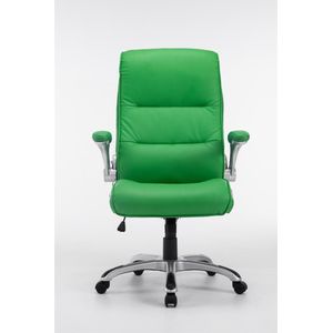 Bureaustoel Flavia Modern - Groen - Kunstleer - Voor volwassenen - Ergonomische bureaustoel - Op wieltjes - In hoogte verstelbaar