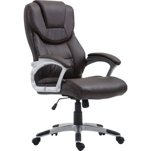 Luxe Bureaustoel Angiola XL - kunstleer - Zwart - Op wielen - Ergonomische bureaustoel - Voor volwassenen - In hoogte verstelbaar