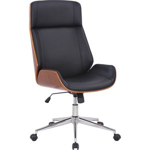 Premium bureaustoel Giulio - Zwart imitatieleer - Hoogte verstelbaar 44 - 52 cm - Ergonomisch - Luxe