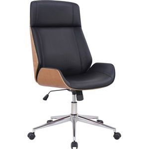 Premium bureaustoel Vitaliano - Zwart imitatieleer - Hoogte verstelbaar 44 - 52 cm - Ergonomisch - Luxe