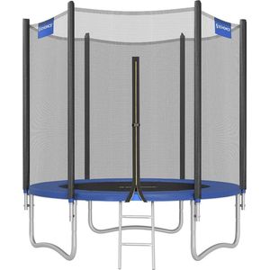 Trampoline PRO - 183 cm - met veiligheidsnet & ladder - blauw - tot 150 kg belasting