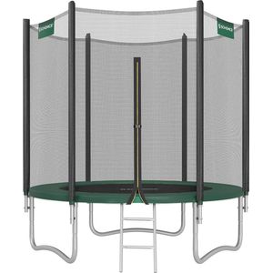 Trampoline PRO - 183 cm groen - met veiligheidsnet & ladder - tot 100 kg belasting