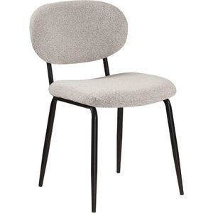 Eetkamerstoel - Fika - Comfortabele zitting - Grijs - Stoel