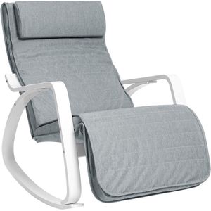 Luxe schommelstoel Anaís - Grijs - Voor binnen - Loungestoel met kussen - Volwassenen - Loungestoel - Modern