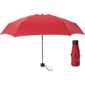Opvouwbare Mini Paraplu - Rood - Regen - Herfst - Paraplu