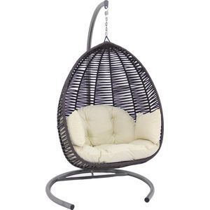 Majestic Arch - Hangstoel - Ei/egg stoel- Incl. standaard, onderstel en dikke kussens - Binnen en Buiten - Comfort
