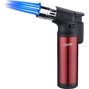 Champ® Quattro Hervulbare Aansteker - Vuurwerk Aansteker - Gasbrander - Gasaansteker - BBQ - Windproof - Rood