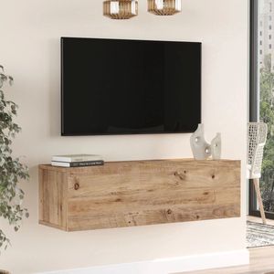 TV Kast Lynsay - TV Meubel - TV meubel - 100x31,5x29,5cm - Houtkleurig - Spaanplaat - Sierkast