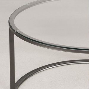 Salontafel Joelle - 45x80 cm - Gehard Glas - Zwart en Transparant - Metaal - Tijdloos Design