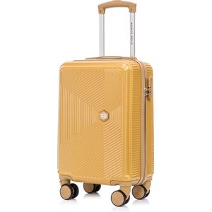 Royalty Rolls handbagage koffer met wielen 28 liter - lichtgewicht - cijferslot - geel