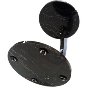 Bijzettafel Leia - 56x38 cm - Marmer zwart - Spaanplaat - Veelzijdige bijzettafel
