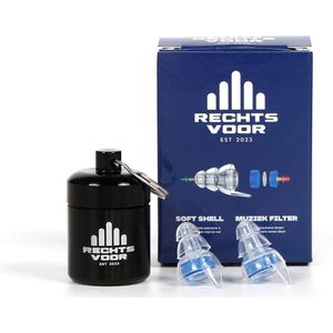 Rechtsvoor festival oordopjes - SNR 18 dB - Midnight Noir