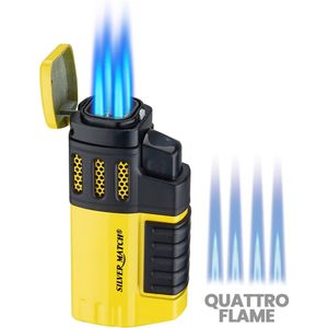 Silver Match® Hervulbare Aansteker - Vuurwerk Aansteker - Gasbrander - Gasaansteker - BBQ - Windproof - Geel