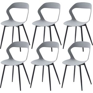 Nordicz Design eetkamerstoelen set 6 stuks grijs