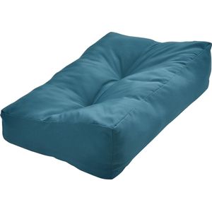 Rugkussen Manfred - Voor Palletbank - 60x40x20/10 cm - Turquoise - Comfortabel