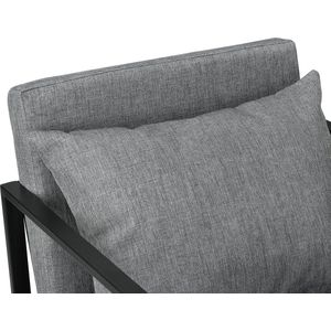 Fauteuil Leopoldine - Met Kussens - 70x60x60 cm - Set van 2 - Donkergrijs - Luxe Design