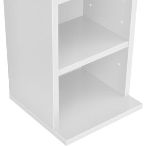 CD/DVD Kast Compartiment Colson - Kast - Met 12 Planken - 120x20x20 cm - Wit - Spaanplaat - Modern Design