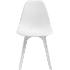 Eethoek Arin - Glazen eettafel - Met 4 witte stoelen - Hoogwaardig design - Stijlvolle uitstraling