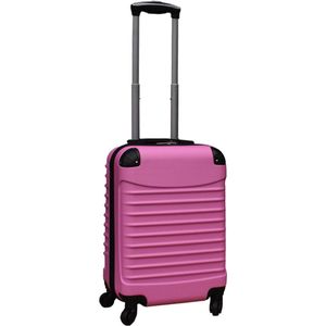 Royalty Rolls handbagage koffer met wielen 39 liter - lichtgewicht - cijferslot - licht roze