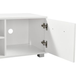 TV-meubel Eleanora - Met Planken - 120x40x38 cm - Wit - Spaanplaat - Luxe Look