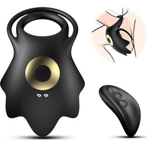 IntiMate® Hestia - Luxe Vibrerende Cockring met Balstimulatie - 4-in-1 Vibrator met Afstandsbediening - Ultiem Solo- en Paarplezier - Sex Toys voor Mannen