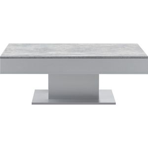 Salontafel Felecia - Met Opbergruimte - 110x60x40 cm - Betongrijs - Spaanplaat - Modern Design