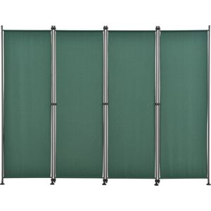 Tuinscherm Stacy - Scheidingswand - Zonwering - 170x215 cm - Donkergroen - Vier Panelen - UV Bescherming - Water- en weerbestendig