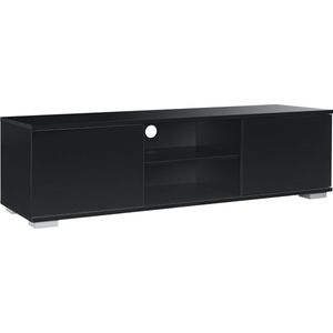 TV-meubel Aurelia - TV-meubel - MDF - 34,5x120x40 cm - Zwart Hoogglans - Modern Design