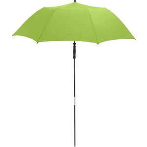 Fare Travelmate 6139 strandparasol en paraplu in één met UPF+50 UV-bescherming Ø 147 cm groen lichtgroen grasgroen windproof windbestendig stormvast stormbestendig parasol opvouwbaar stevige reisparaplu