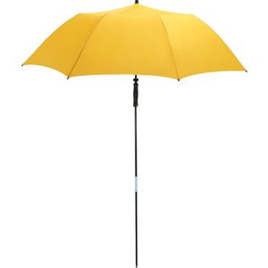 Fare Travelmate 6139 strandparasol en paraplu in één met UPF+50 UV-bescherming Ø 147 cm geel yellow windproof windbestendig stormvast stormbestendig parasol opvouwbaar stevige reisparaplu