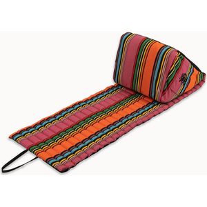 Besarto - Strandmatras - strandmat - opblaasbare rugleuning - Sunbrella stof - 3 standen - oprolbaar - lichtgewicht - Made in EU - wasbaar - kleurecht - compact - icon pop
