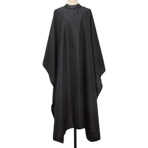 Kappersmantel Kapmantel voor Volwassenen Kappersschort Barber Cape - Met Siliconen Kraag - Met Drukknoop Sluiting - Zwart