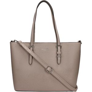 Flora & Co Grote Shopper / Schoudertas - Dames - Saffiano - Nora - Beige / Taupe