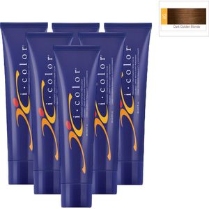 ISO i color Permanent Conditioning Crème Color 60ml 6G Dark Golden Blonde x 6 tubes