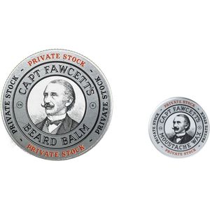 Captain Fawcett Private Stock Beard Balm 60ml + Moustache Wax 15ml