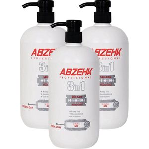 Abzehk 3 in 1 Shaving Gel 1000ml - 3 stuks