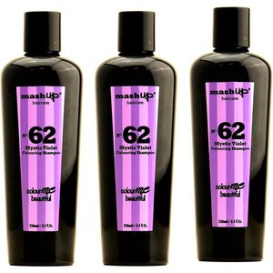 mashUp haircare Colour Me Beautiful N° 62 Mystic Violet Colouring Shampoo 250ml - 3 stuks