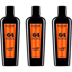 mashUp haircare Colour Me Beautiful N° 64 Happy Orange Colouring Shampoo 250ml - 3 stuks