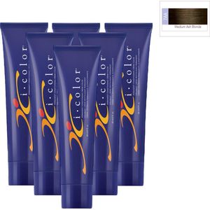 ISO i color Permanent Conditioning Crème Color 60ml 7AA Medium Ash Blonde x 6 tubes